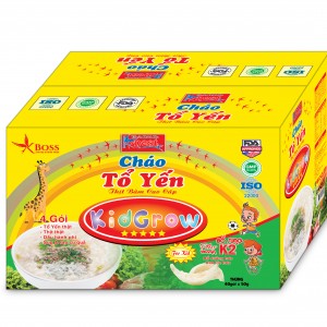 KHÁNH HÒA K-NEST CHÁO TỔ YẾN THỊT BẰM CAO CẤP KIDS GROW - THÙNG 40 GÓI